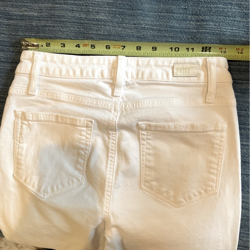 Paige Colette Crop Flare White Jeans size 27 - Picture 10 of 12